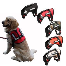 Reflective Canvas Big Dog Harness Service Dog Vest Breathable Adjustable Handle Control Safety Walking For Medium Large Dogs197E