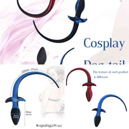 Nxy Anal Toys Silicone Dog Tail Anal Plug Bdsm Erotic Toys Slave Butt G spot Prostata Massager Dilator Butt Sex for Womam 220506
