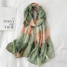 Bandana Cotton Scarf Women Long Print Hijab Luxury Pashmina Soft Warm Beach Shawl Wrap Foulard Head Scarves Viscose Ladies