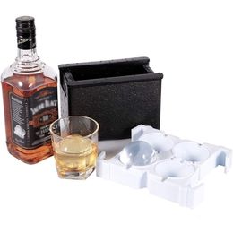 Crystal Clear Press Spherical Whiskey Tray Mould BubbleFree Cube Maker Diamond Skull Ice Box Mould 220611