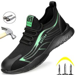 Indestructible Safety Shoes Lightweight Work Shoes Men Industrial Shoes Puncture-Proof Work Men Sneakers Steel Toe