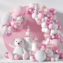 Macaron Pink Balloon Garland Arch Welcome Baby Shower Valentines Day Birthday Party Wedding Decoration Anniversaire Latex Baloon 220527