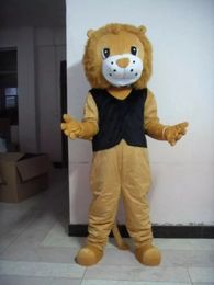 Costumes High quality Plush Lion Mascot Costume Halloween Christmas Fancy Party Cartoon Character Outfit Suit Adult Women Men Dress Carniva