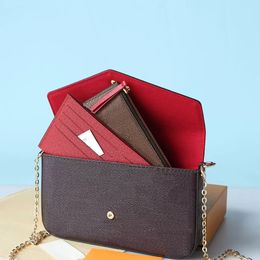 Neueste Luxurys Designer Handtaschen Geldbörsen Tasche Mode Frauen Pochette F￩licie Umhängetaschen Hochwertige dreiteilige Kombination Empreinte Taschen 21*11*2 cm 61276