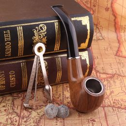 Resin Old-Fashioned Imitation Wood Philtre Smoking Pipes With Full Set Of Accessories Multi-Color Detachable Hand Pipe Smoke Tube Tobacco Cigarette Holder ZL0721