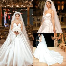 Elegant Lace Appliques Wedding Dresses Sleeveless Bridal Gowns With Detachable Train Princess Bridal Dress Custom Made