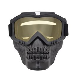 Outdoor Eyewear Night Vision Military Tactical Goggles With Removable Skull Mask Sports Paintball Shooting Glasses Anti-impact