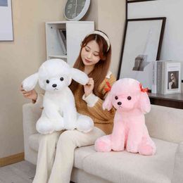 Pc Cm Cute Plush Poodle Toys Life Like Curly Hair Dog Dolls Stuffed Soft Animal Pillow For Children baby Birthday Home Decor J220704