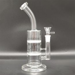 9.3In Clear Double layer Tyre Philtre Hookah Water Pipe Bong Glass Bongs Waterpipe Tobacco Smoking Bubbler Smoke Pipes Bongs Bottles Dab Rig