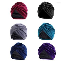 Beanie/Skull Caps Solid Colour Night Hat Women Silk Sleep Hair Care Satin Wrap Imitated Sleeping Styling Pros22