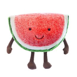 Cute Cartoon Expression Fruit Watermelon Pillow Plush Toy New Creative Doll Children Dolls Birthday Gift LA378