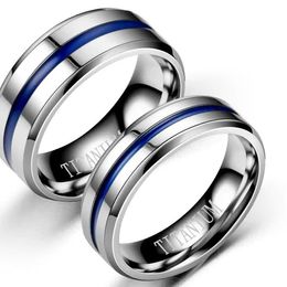 8mm Tungsten Grooved Wedding Band for Men Anti Scratch Anniversary Ring Gift