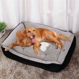 Bone Pet Bed Warm Pet bed linen For Small Medium Large Dog Soft Pet Bed For Dogs Washable House For Cat Puppy Cotton Kennel Wash 210401