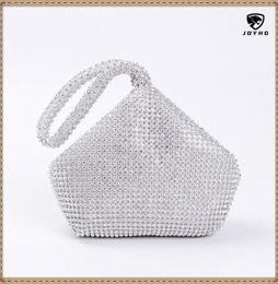 Soft Beaded Women Evening Bags Silver Black Gold Crystal Lady Wedding Bridalmaid Handbags Purse Bag Rhinestones Day Clutches 220816