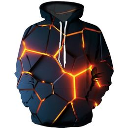 Capuz de chama colorido Capuz 3D Fluorescência Sorto Menwomen Autumn e Winter Couat Cashet Funny Jacket preto 220813