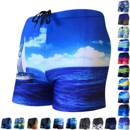 Mens Swimsuit Swimwear Swimming Trunks Beach Shorts Boxer Briefs Men Male Multi Prints Swim Pool Bathing Surfing Pants Suit Wear 220520