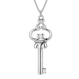 Pendant Necklaces Wholesale Charm Silver Colour Pendants For Women Fashion Jewellery Necklace Lady Smart Key AN158Pendant