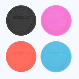 Round Black Rubber Coaster Pad Self Adhesive Cup Bottom Stickers For 50mm 54mm 56mm 58mm Tumblers Protective Non-slip Pads