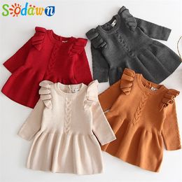 Sodawn Baby Girl Dress Princess Dress For Year Christmas Sweater Long Sleeve Baby Clothes Spring Autumn Infant Girl Dresses LJ201222
