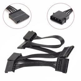 Computer Cables & Connectors 4pin IDE 1 To 5 SATA 15Pin Hard Drive Power Supply Splitter Cable Cord For DIY PC Sever 4-pin 15-pin 60CMComput