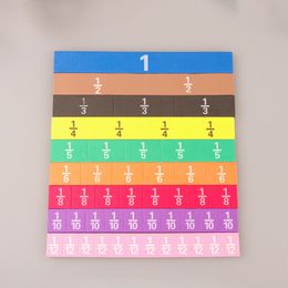 51pcs/set Wholesale Magnetic Rainbow Fraction Tiles Early Children Learning Montessori Kids Math Educational Toy
