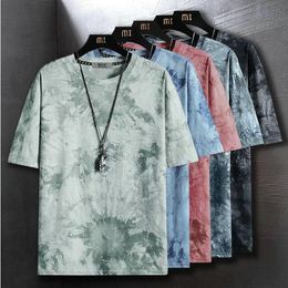 Tie Dye Tshirt For Men Summer Tee Clothes Men's Streetwear Crew Shirts Short Sleeve Tee Shirt Hip Hop Breathe Cool Casual Tops 2022