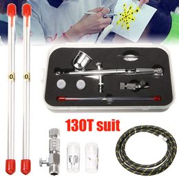 airbrush tool kit Canada - 130T 0.2 0.5mm Spray Tool Dual Action Gravity Feed Airbrush DIY for Art Paint Tattoo Tools Kit