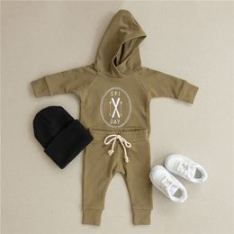 Spring Baby Sweatshirt Suit Baby Girls Boys Cotton Set Kids Pajamas Suit born Baby Boy Girl Outfits Hoodie Clothes Set 0-5Y 220509