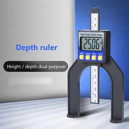 0-80mm 0.01mm Digital Depth Gauge LCD Height Gauges Callipers For Router Tables Woodworking Measuring Tools