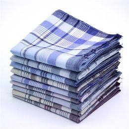 vintage hankies Canada - 10Pcs Classic Vintage Plaid Stripe Handkerchief Hanky Men Pocket Squares 100 Cotton BusinessChest Towel Hankies Scarves20 220610gx