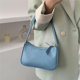 Evening Bags Women's Fashion Handbags Retro Solid Colour PU Leather Shoulder Underarm Bag Casual Ladies Hobos HandbagsEvening