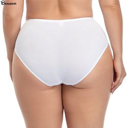 Beauwear 7XL plus size underwear for women floral lace panties sexy solid Colour briefs ultra thin soft comfort underpants 220512