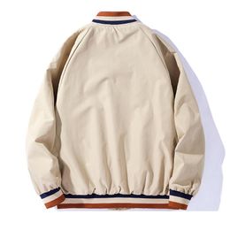 Men's Jackets Arrival Top Fashion Rib Sleeve Brand Clothing Bomber Jacket Men Casual Spring Baseball Uniform Cardigan CoatMen's