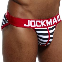 New Striped Sexy Men Underwear cotton Men Briefs Breathable Slip bikini Gay Male Panties Underpants men thongs g strings T200517