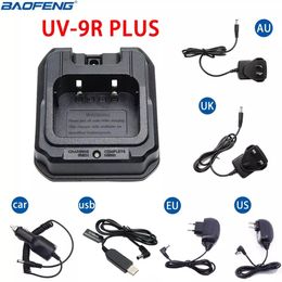 Original Baofeng UV-9R Plus EU/US/UK/AU/USB/Car Charger For Baofeng Waterproof Walkie Talkie BF9700/9R/9RPLUS/A58 Radio