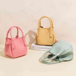 Fashion Trend Women Crossbody Bag Elegant Pink Tote Handbag Hasp Closure Fashion Bucket Hobo Purse with Clutch Pouch 220616