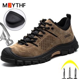 Construction Male Industrial Shoes Antismash Antipuncture Work Shoes Indestructible Safety Shoes Men Steel Toe Sneakers 220728