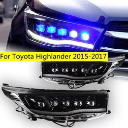 Headlight all LED for Toyota Highlander Headlights 20 15-20 17 Head Light DRL Headlamp LED Projector Lens Replacement
