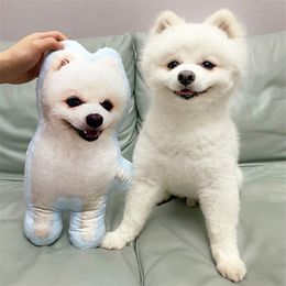 Personalized Po DIY Pet Cushion Toys Dolls Stuffed Animal Pillow Custom Dog Cat Picture Christmas gifts Memorial gift 220607