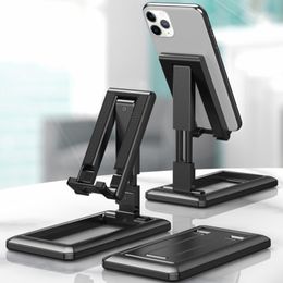 Phone accessories telescopic adjustable portable foldable table desktop cell phone display stand holder