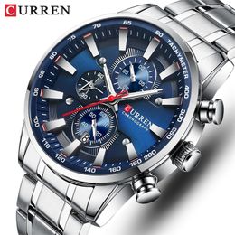 Watches for Men Top Luxury Brand CURREN Quartz Mens Watch Sport Waterproof Wrist Watches Chronograph Date Relogio Masculino 220530
