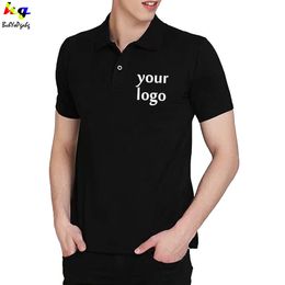 Mens shirt customizationdesign mens and womens casual shortsleeved Polo shirts printed team advertising tops 220609
