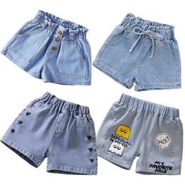 Summer Girls Jeans Shorts Kids Clothes Baby Girl Cotton Cartoon Rabbit Bear Denim Short Korean Toddler Casual Pants 220707