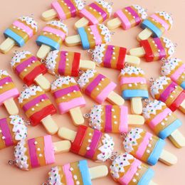 Keychain Pendant Simulation Food and Ice Cream Resin Accessories Diy Mobile Phone Shell Material Diy Jewellery 1221022