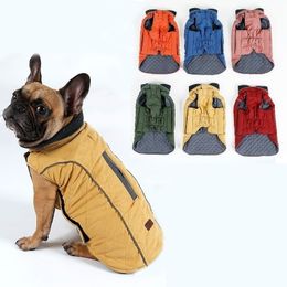 Pet Dog Clothes French Bulldog Vest Jacket Winter Warm Coat For Small Medium Large Dogs Reflective Puppy Pet Clothing Outfits 201102