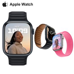 Para Apple Smart Watches Series 7 Series 6 Apple Watch Metal Metal Case con empaque de banda deportiva