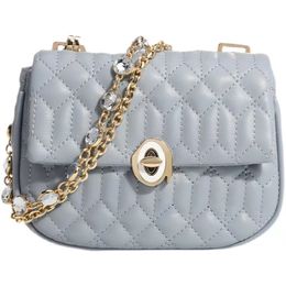 Evening bag designer woman bags trend light blue shoulder bag high-quality texture niche chain cross underarm fashion kid handbag