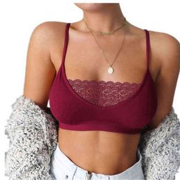 Woman Clothing European And American Hot Models Lace Sexy Tube Top See-Through Shirt Base Women Underwear Women Bra L220726