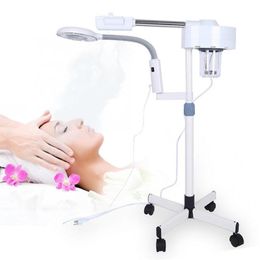 steamers UK - 2 In 1 Microdermabrasion 5X Magnifying Facial Steamer Lamp Ozone Beauty Machine Spa Salon US244a