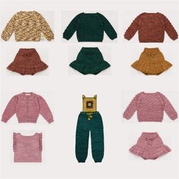 Mf Kids Sweaters Winter Autumn Girls Cute Knit Wool Jacquard Sweaters Baby Child Cotton Fashion Princess Clothes LJ201128